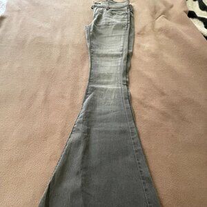 AMAZING RARE Free People BOHO Super Flare Jeans Grey 25 Long